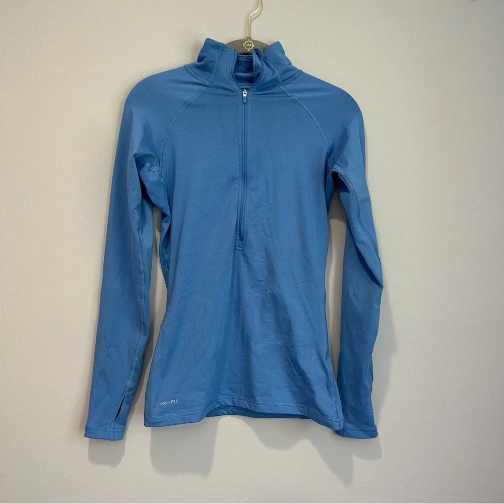 Nike Pro Blue Athletic Half Zip